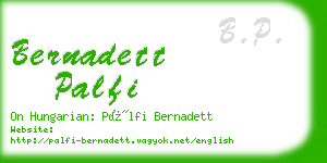 bernadett palfi business card